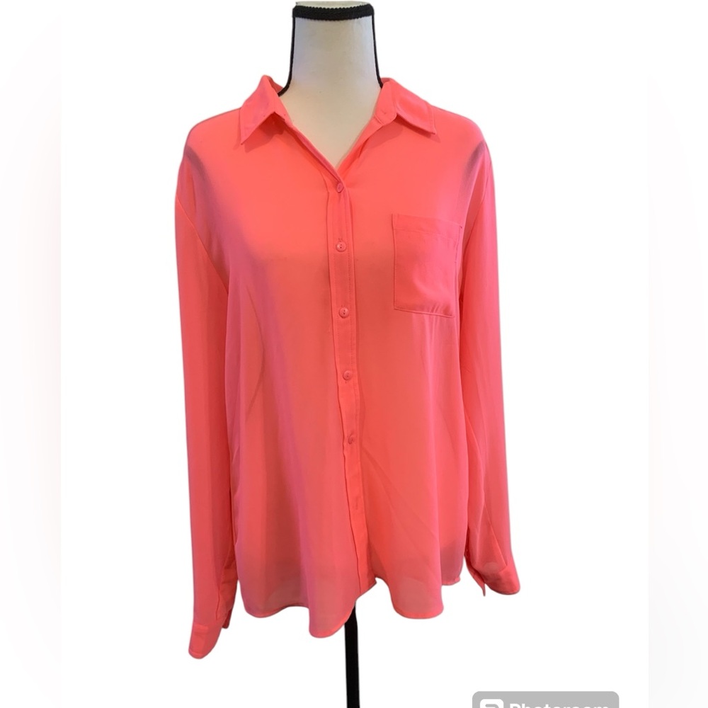 KUT from the Cloth | bright pink button down top